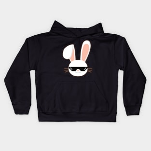 Bunny With Glasses Kids Hoodie